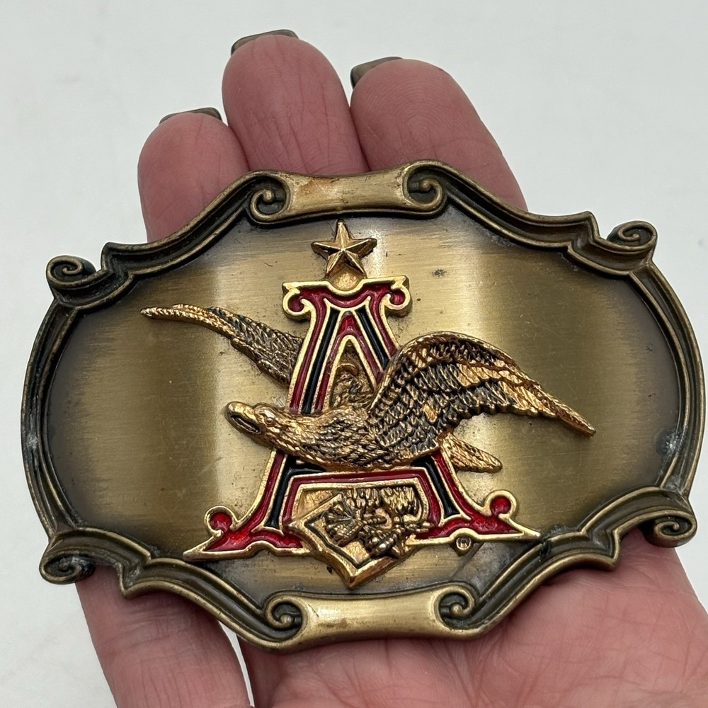 RARE Vintage 1978 Anheuser‎ Busch Budweiser Raintree Metal Belt Buckle